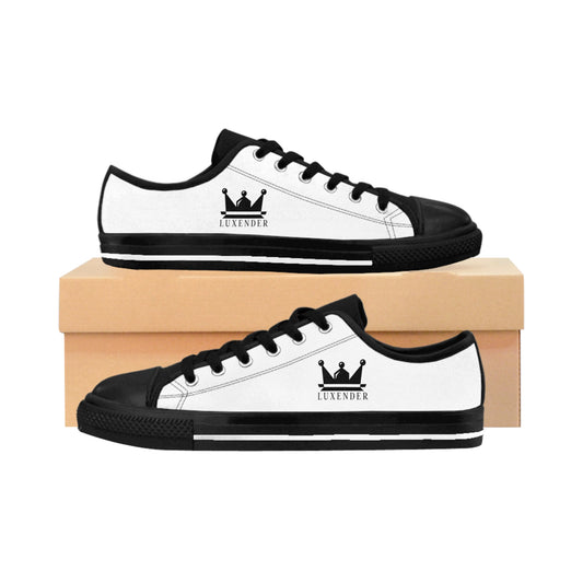 Crown Logo Low-Top Sneakers — Men's Casual Canvas Shoes