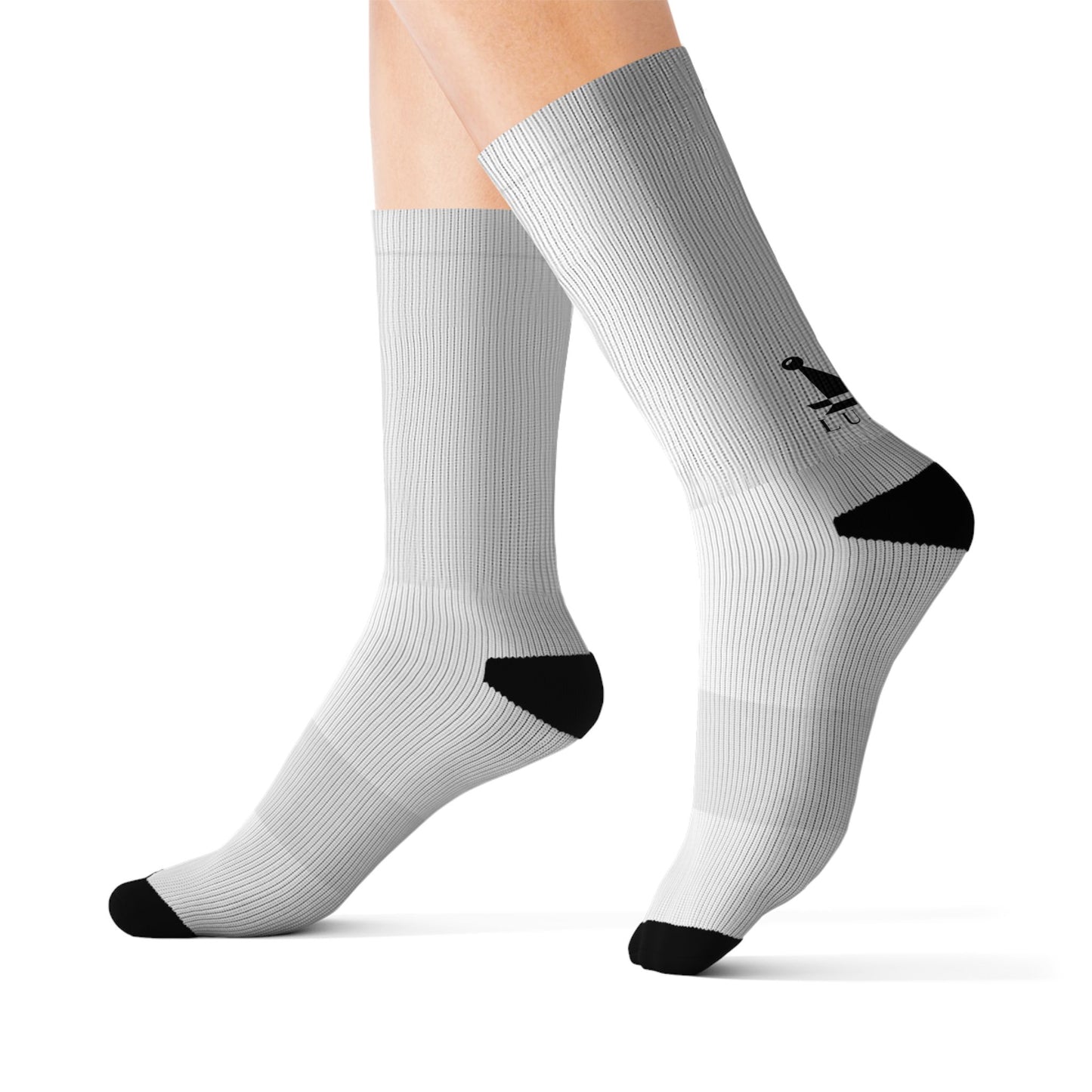 Crown Logo Sublimation Socks — Personalized Athletic Crew Socks