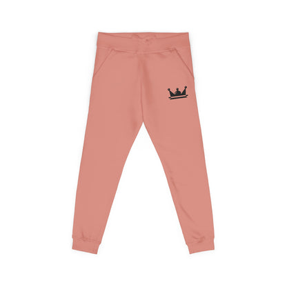 Embroidered Crown Fleece Sweatpants — Cozy Casual Joggers