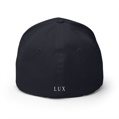 Embroidered Crown Cap — Luxe Minimalist Baseball Hat with 'LUX' Back