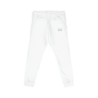 Embroidered Crown Sweatpants — Olive Fleece Joggers