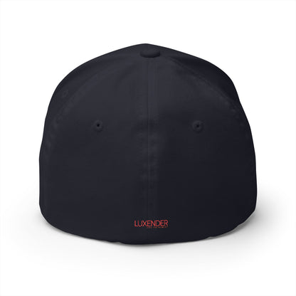 Embroidered Red Crown Cap — Closed-Back Structured Baseball Hat