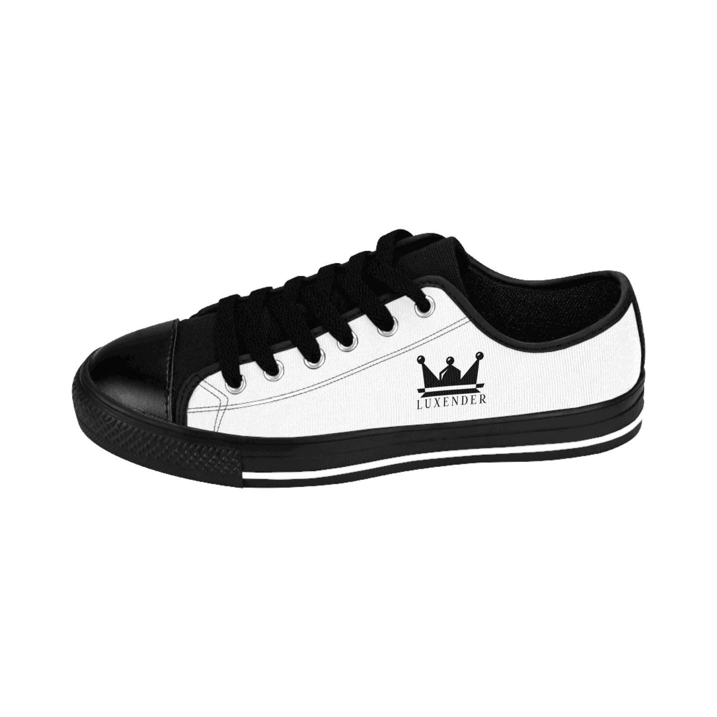 Crown Logo Low-Top Sneakers — Men's Casual Canvas Shoes