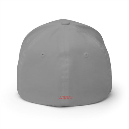 Embroidered Red Crown Cap — Closed-Back Structured Baseball Hat