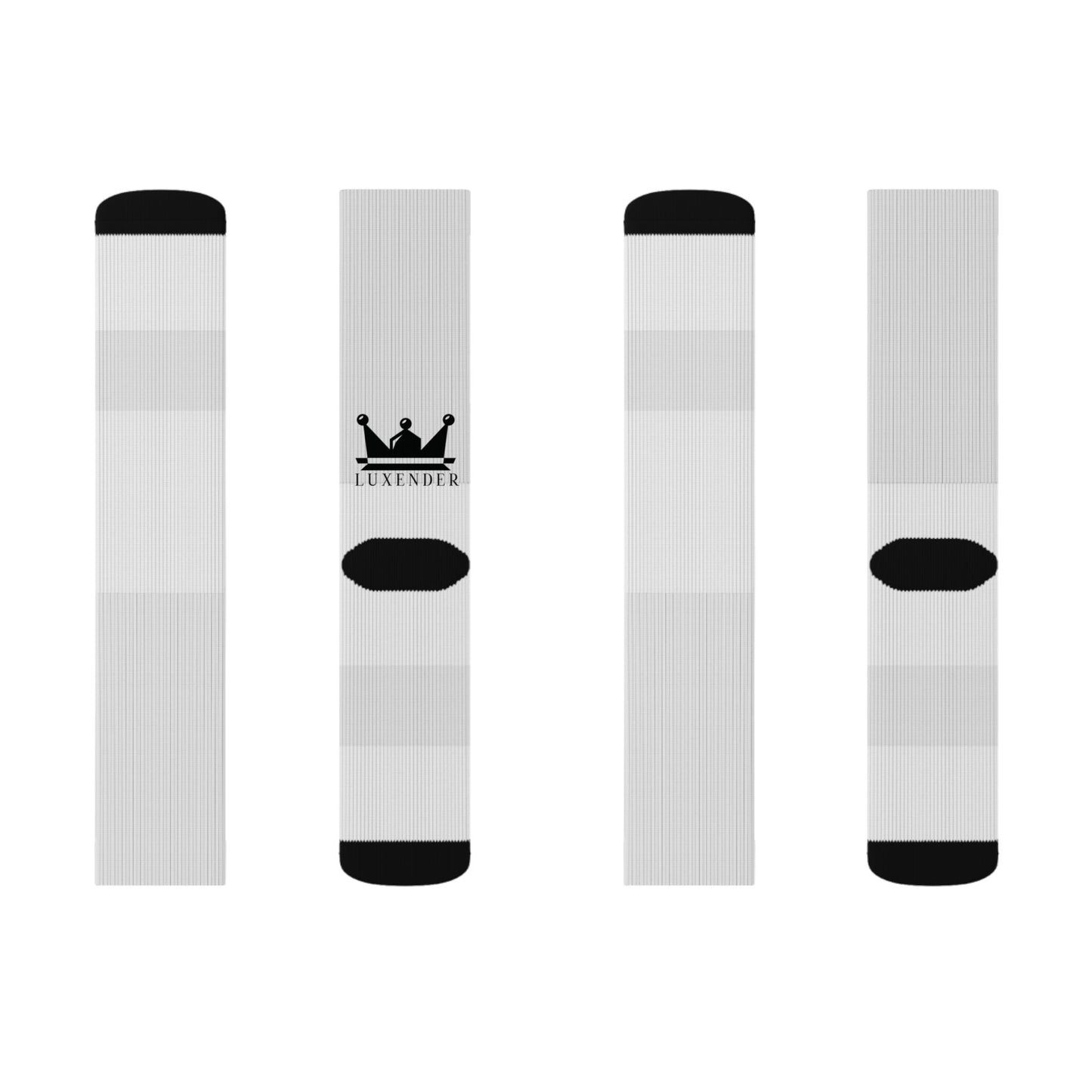 Crown Logo Sublimation Socks — Personalized Athletic Crew Socks