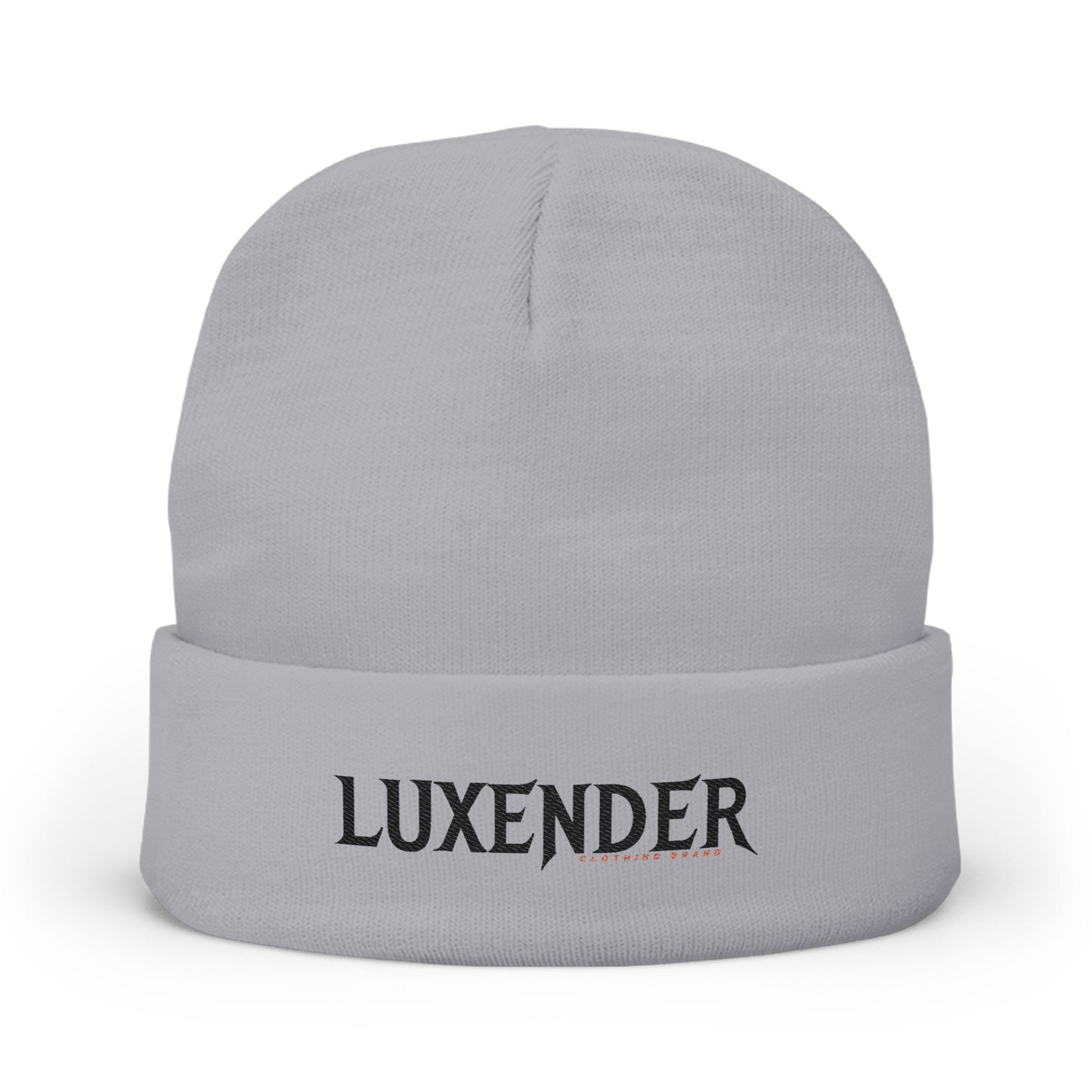 Embroidered 'LUXENDER' Knit Beanie - Cozy Logo Winter Hat