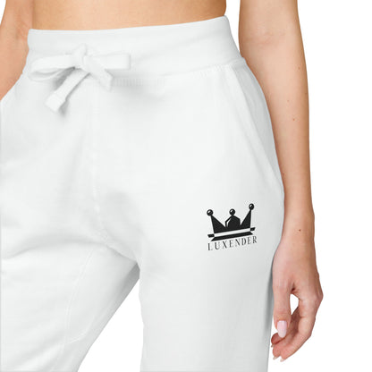 Embroidered Crown Joggers – Minimal Royal Logo Fleece Sweatpants
