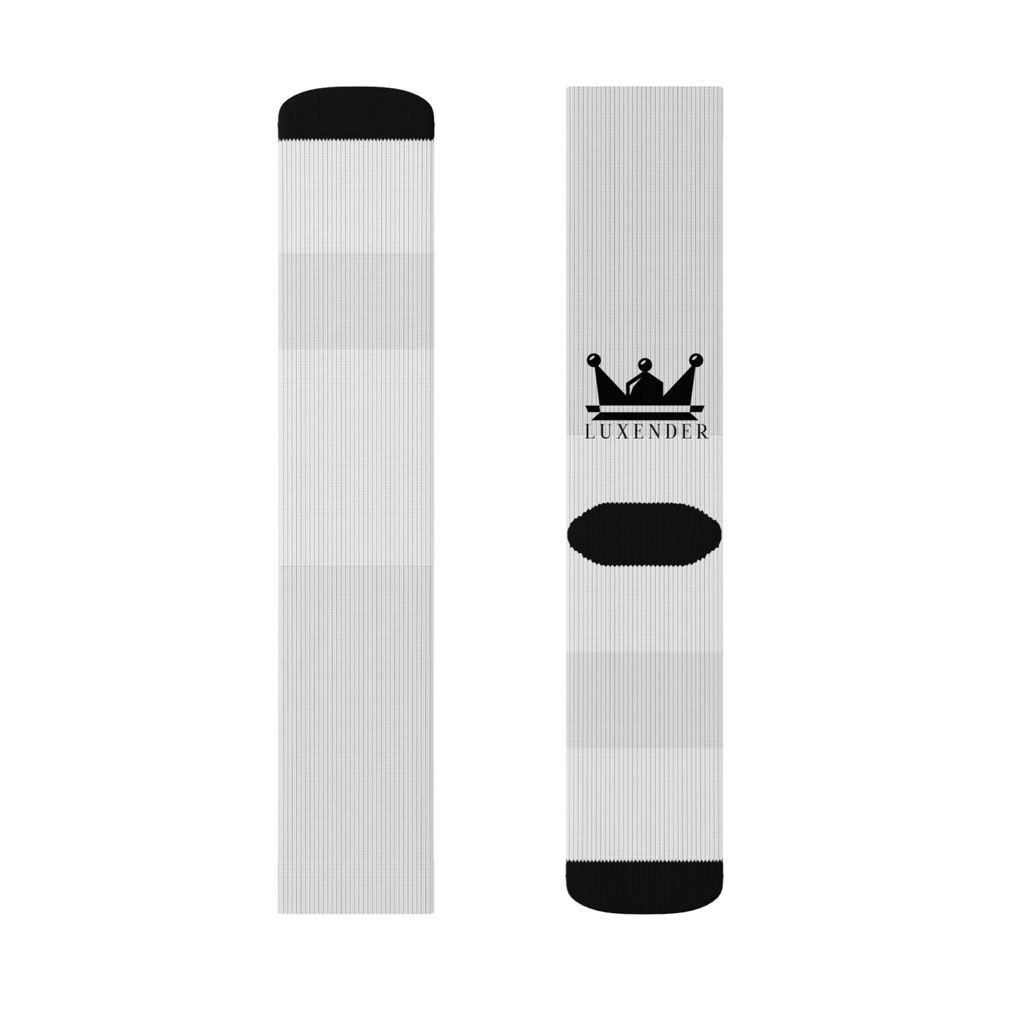 Crown Logo Sublimation Socks — Personalized Athletic Crew Socks